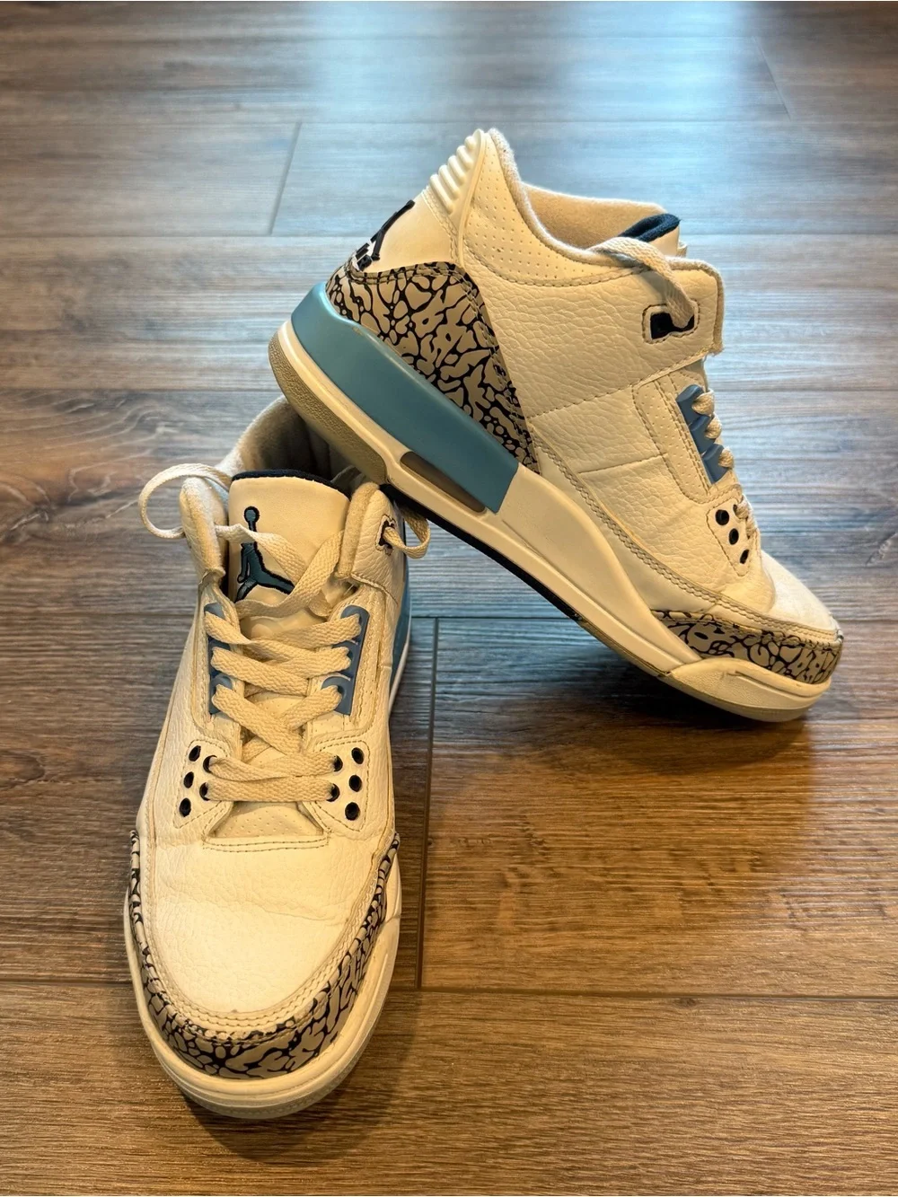 Nike Air Jordan 3 RetroUNC Cement Blue Elephant Print Men’s Sneakers